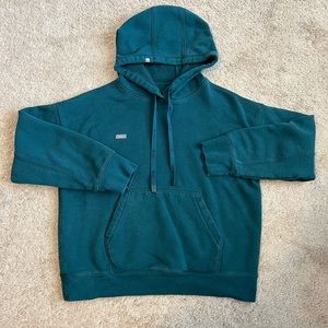 FIGS Caribbean Blue Off-Shift Hoodie Sweatshirt